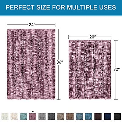 Chenille Bathroom Rugs Bath Mat Machine Washable Non Skid 20 x 32