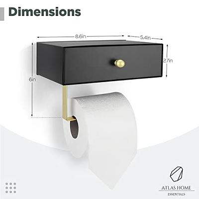 Reversible Toilet Paper Holder With Phone Shelf, Modern Style