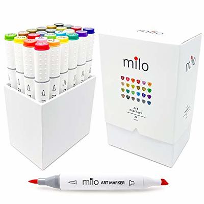 RUN HELIX Alcohol Markers - 80 Dual Tip Colors for Artists with Case, Brush  and Chisel Tips - Permanent Art Markers for Adult and Kid Coloring