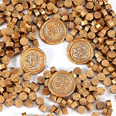 Mornajina 360 Pieces Metallic Antique Gold Sealing Wax Beads, Octagon Wax  Seal Beads Kits for Wax Seal Stamp, with 2 Wax Sealing Stamp Melting Spoons  and 4 Candles - Yahoo Shopping