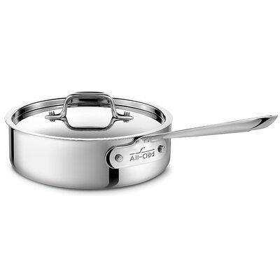 LEXI HOME Diamond Tri-ply 4.2 qt. Stainless Steel Nonstick Saute