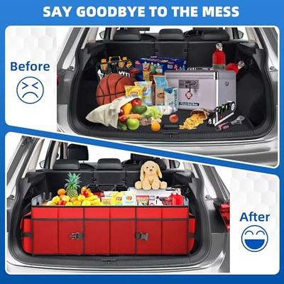 Upgraded Car Trunk Organizer Collapsible Portable Cargo Storage with Tools  Grips 3 Large Compartments and Upgraded Handle Trunk Organizer Compatible  with SUV Car Truck Auto - Yahoo Shopping