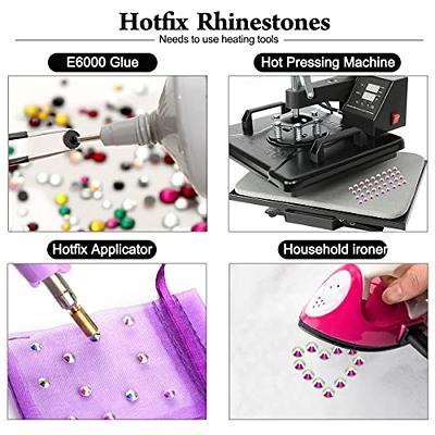 Hotfix Rhinestones 5000pcs SS10 2.8mm Flatback Hotfix Rhinestones Round  Crystal Glass Rhinestones for Crafts Clothes Shoes Shirts Cups  Decoration(Red) Red SS10/2.8mm/5000pcs