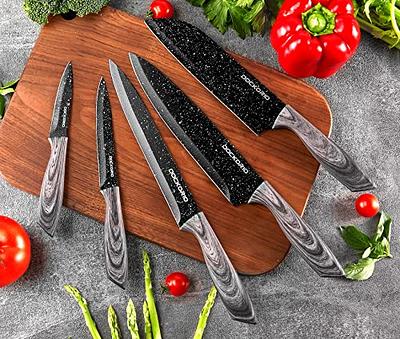 Dockorio all in one Kitchen Knife Set with Block, 19 PCS High Carbon  Stainless Steel Sharp Serrated Steak Knives Set, Chef Knives, Bread Knife,  Scissor, Sharpener, - Yahoo Shopping