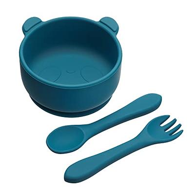 MICHEF Baby Bowls, Baby Feeding Bowls Set with 2 Hot Safe Baby Fork and  Spoon, 2 Soft-Tip Silicone Baby Spoons, Mash and Serve Bowl - Baby Shower,  Set