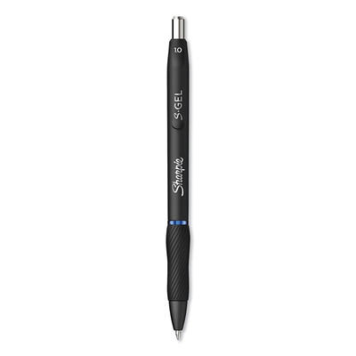 Sharpie S Gel Pens Fine Point 0.5 mm BlackBlue Barrel Blue Ink