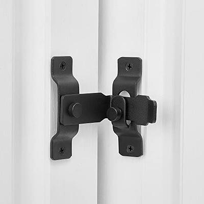 INIRET 4 Packs Flip Door Sliding Latches，Matte White 90 Degree Stainless  Steel Bar Gate Latches Safety Door Lock,Sliding Door Antique Lock Gate