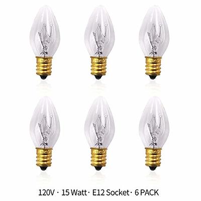 15W 120V G16 1/2 E12 Clear Bulb 6-Pack by Bulbrite at