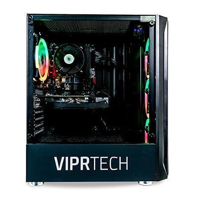  ViprTech Whiteout Gaming PC Desktop Computer - AMD Ryzen 5  5600G (12-Core 4.4Ghz), AMD Radeon RX Vega 7 Graphics, 16GB DDR4 RAM, 128GB  NVMe SSD, 1TB HDD, WiFi, RGB, Win 10