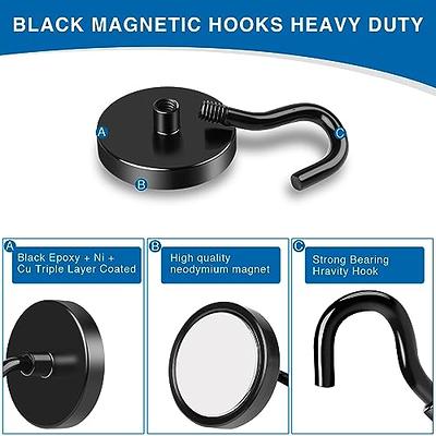 4 Pack 110 Lbs Magnetic Hooks Heavy Duty Magnet Hook, Strong Magnetic