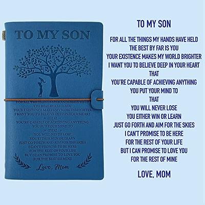 Gifts for Son Birthday, Son Journal from Mom, Son Birthday Card