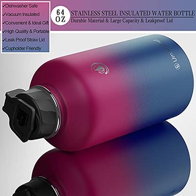 Simple Modern 14 oz Blue and Pink Viacom Insulated Stainless Steel Water Bottle with Straw and Wide Mouth Lid