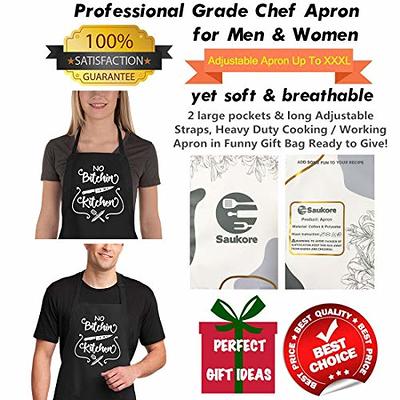 Saukore Funny Aprons for Couple, His and Hers Aprons Set, Kitchen