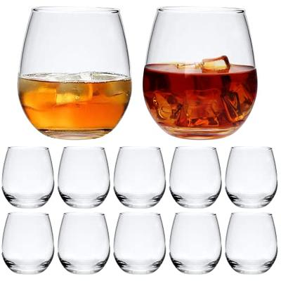 Circleware Simply Everyday Stemless Wine Glasses, Drinking Glassware Set of  6