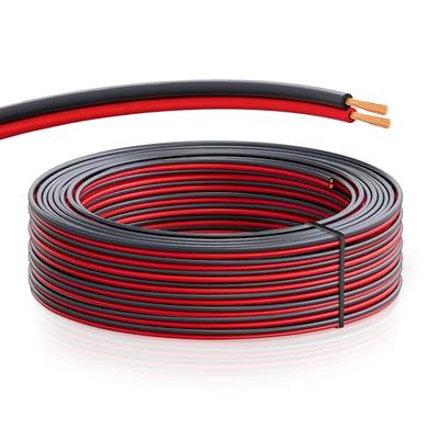 00FT 18 AWG Gauge Electric Wire, DC 12V Hookup Red Black Copper Stranded  Auto 2 Cord, Cable Extension Cable tare da Spool don LED Ribbon Lamp Light