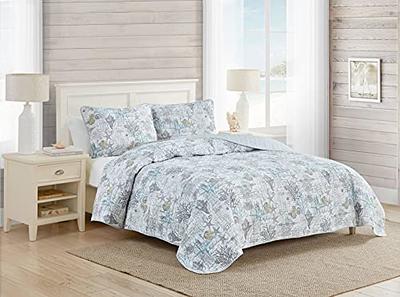 Tommy Bahama - Twin Quilt Set, Reversible Cotton Bedding with