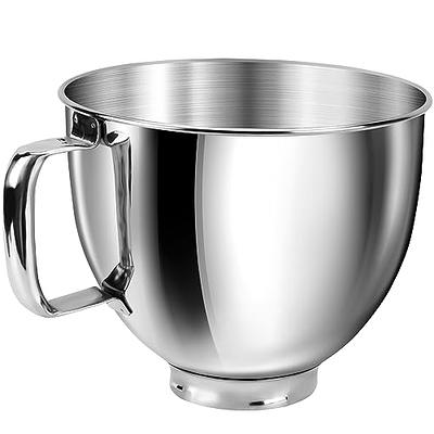 5 QT Stainless Steel Mixer Bowl for Kitchenaid Stand Mixers, Kitchen Aid  Mixing Bowl for 4.5-5 QT Tilt-Head Mixer with Handle