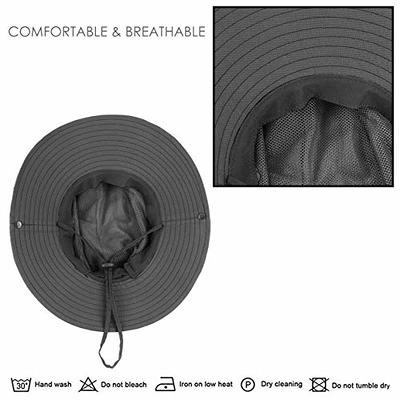 2 Pack Womens Ponytail Sun Hat UV Protection Foldable Wide Brim Cap Fishing  Hiking Bucket Hats 