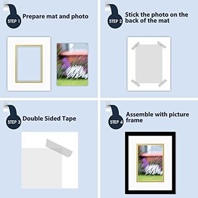  Mat Board Center, 10 Pack Pre-Cut 5x7 Picture Mats for 4x6  Photos/Prints - Acid Free, Bevel Cut, White Core, 4-Ply Thickness (White &  Black)