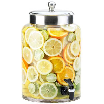 NutriChef 1-Gallon Glass Beverage Dispenser - Mason Jar Style