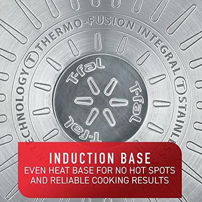 T-fal Platinum Unlimited Nonstick Stainless Steel 12 Fry Pan with  Induction Base