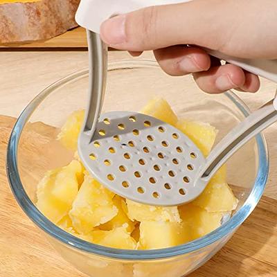 Stainless Steel Hand Potato Masher - Metal Mini Food Smasher for Cooking -  Manual Heavy Duty Mashing Utensil