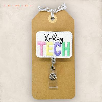 X-Ray Tech Badge Reel, X Ray Technician Badge, Imaging Holder, Co