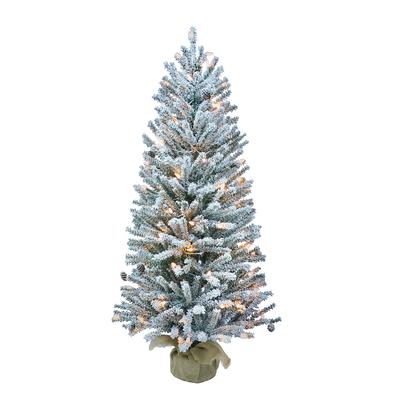 78'' H Green Realistic Fir Flocked/Frosted Christmas Tree and Pinecones -  Yahoo Shopping