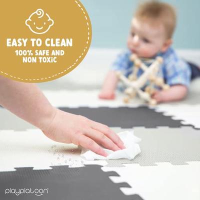 Play Platoon Non-Toxic Foam Puzzle Floor Mat, Comfortable, Extra Thick,  Cushiony Exercise and Play Mat for Toddlers, Kids & Adults, 36 Tiles