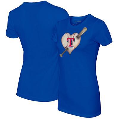Toddler Tiny Turnip White Texas Rangers Heart Mom T-Shirt