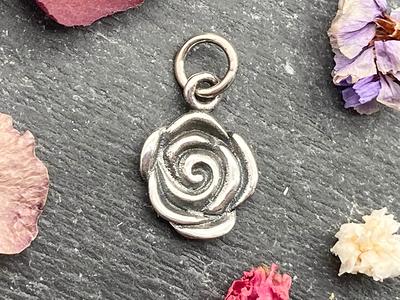 Small Rose Flower Charms, Flowers Bracelet Silver Charm, Rose Pendant  Charm, Rose Charm For Earring, Silver Tone Charm, Flower Charms - Yahoo  Shopping