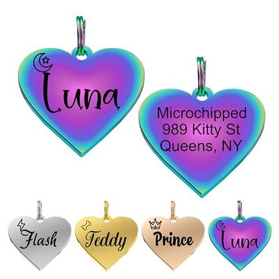 Panghuyya Custom Dog Tags, Stainless Steel Pet ID Tag, Lovely Double Sided  Deep Engraved, Personalized Cats Dog ID Tags. (Rainbow, Small) - Yahoo  Shopping