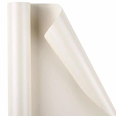 RUSPEPA Off White Matte Wrapping Paper-81.5 Sq Ft-Solid Color