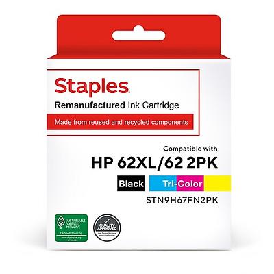 Staples Remanufactured Black High Yield and Tri-Color Standard Ink