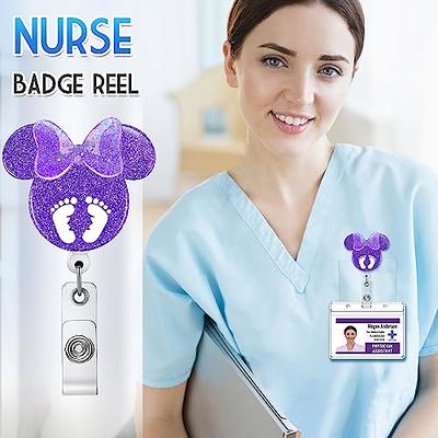 NICU Badge Reel Holder Retractable with ID Clip for Nurse Nursing Name Tag  Card Cute Labor and Delivery Pediatric Nursing Student Teacher Doctor RN  Medical Assistant Work Alligator Clip(Purple) - Yahoo Shopping