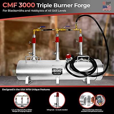 Cast Master Elite CMF 3000 Blacksmith Forge - Triple Burner Propane  Blacksmithing Forge Burner - Large Capacity Beginner to Advanced Blacksmith  Furnace and Forge Tools Starter Kit - Yahoo Shopping