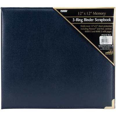 Pioneer T-12JF 12X12 Sewn Leatherette 3 Ring Binder