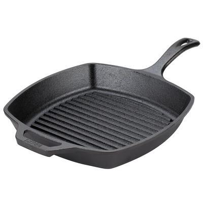 Lodge 10.5 in. Cast Iron Grill Pan in Black L8SGP3 - The Home Depot