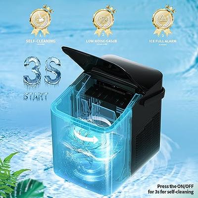 KUMIO Ice Machine Maker Countertop, 9 Bullet Ice Fast Making in 6-8 Mins,  26.5 lbs in 24 hrs, Self-Cleaning Portable Ice Maker Machine with Scoop and  Basket, Black - Yahoo Shopping