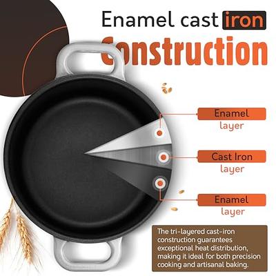 14 - Piece Non-Stick Enameled Cast Iron Cookware Set