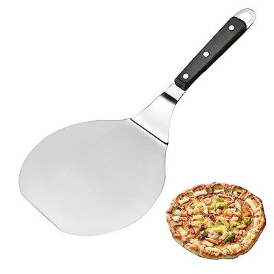 2pcs Griddle Spatula Pizza Grill Spatula Baking Cutter Wooden Handle -  Brown,Silver - 2 Pcs - Bed Bath & Beyond - 33901496