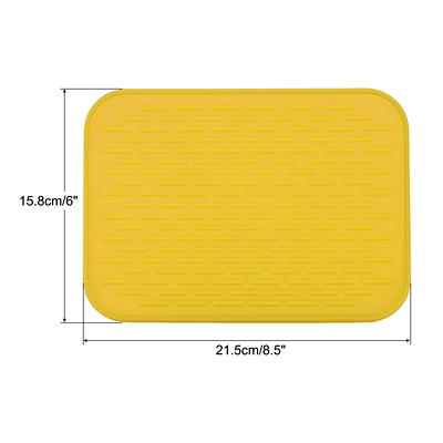 Unique Bargains Silicone Dish Drying Mat Under Sink Drain Pad Red - Yahoo  Shopping