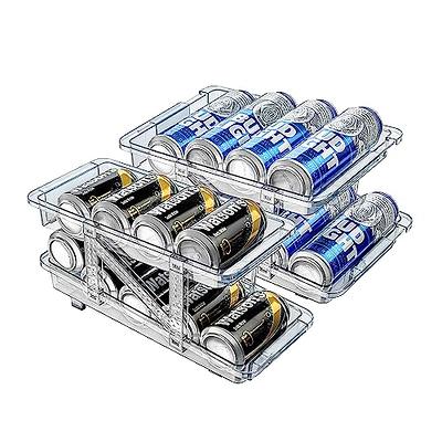 Xicennego Set of 2 Adjustable Soda Can Organizer for Refrigerator,  Cabinets, Countertops, Beverage Can Dispenser for Fridge, for Standard  Cans, Skinny Cans, And Tall Cans (Blue) - Yahoo Shopping