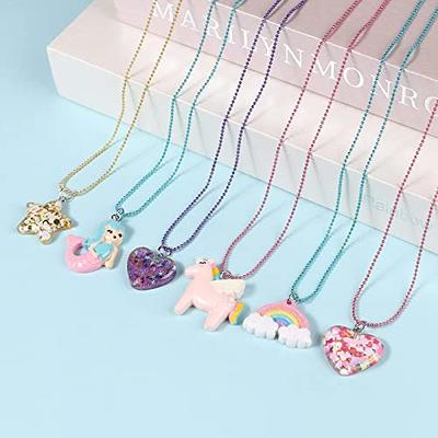 G.C 12 Pcs Necklaces Bracelets Set with Cute Mermaid Unicorn Heart