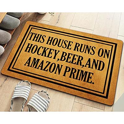 Funny Welcome Doormats for Entryway Front Porch Rugs This House Runs On  Hockey Beer Doormat for Front Door Personalized Monogram Mats House Warming  Novelty Gift Mat(23.7 X 15.9 in) - Yahoo Shopping