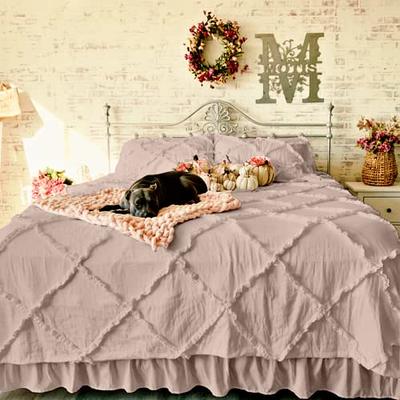 Kotton Culture Diamond Ruffle Duvet Cover Oversized King 3 Piece