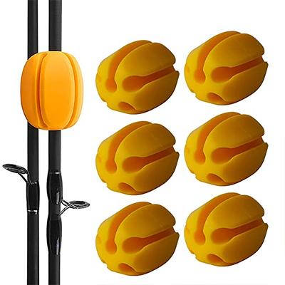 4PCS Portable Fishing Rod Fixed Ball Durable Rubber Fishing Pole Binding  Clip