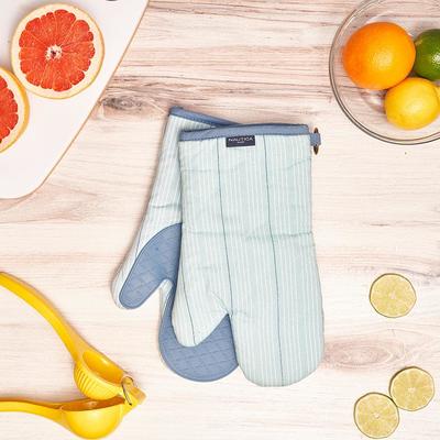 KitchenAid Aqua Sky Cotton Oven Mitt Set - Durable and Heat