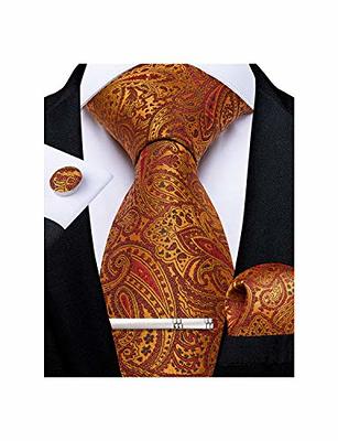 Persian Orange on Peach Paisley Tie