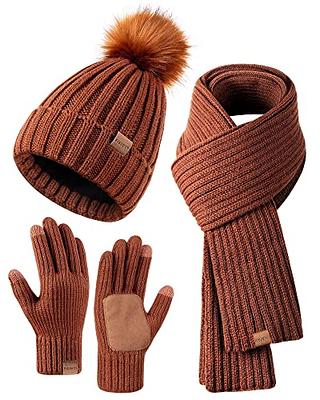 Windproof Three-piece Fleece Scarf Winter Men's Winter Hat Gloves